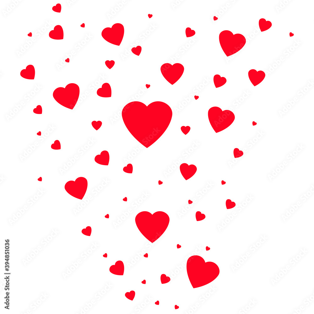 Stream of hearts, great design for any purposes. Abstract love symbol. Vector illustration confetti background. Stock image. EPS 10. Stream of hearts, great design for any purposes. Abstract love symbol. Vector illustration confetti background. Stock image. EPS 10.