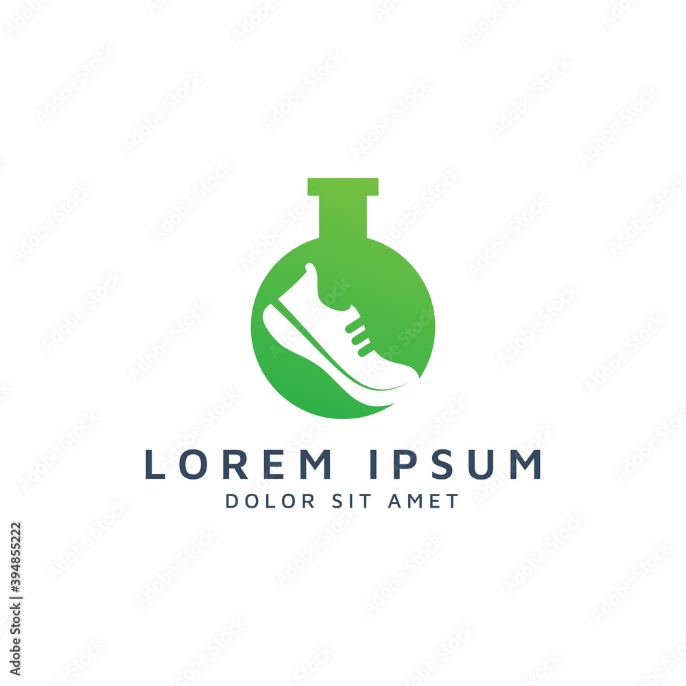lab and shoes negative space logo design lab and shoes negative space logo design