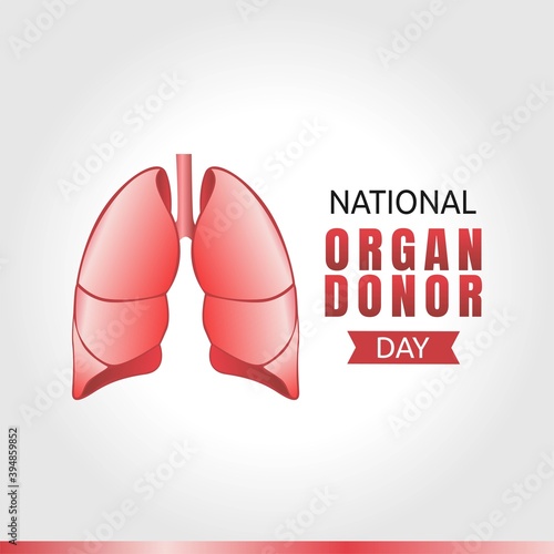 National Organ Donor Day Vector Illustration. Suitable for greeting card poster and banner