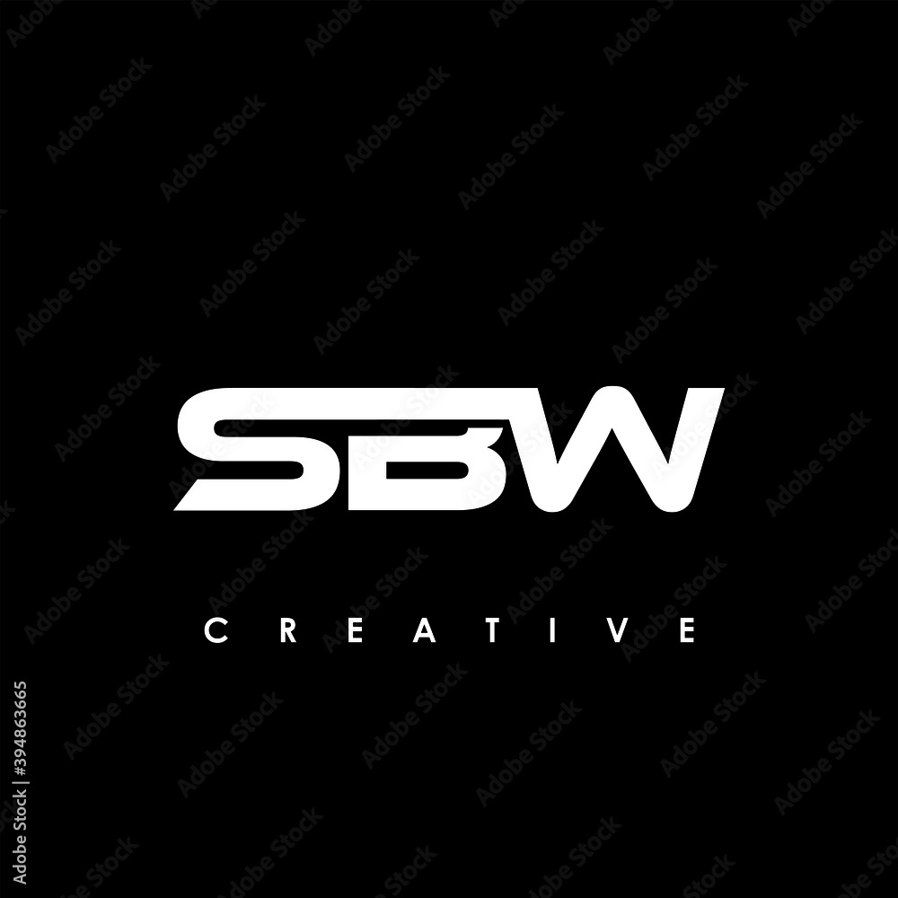 SBW Letter Initial Logo Design Template Vector Illustration	
