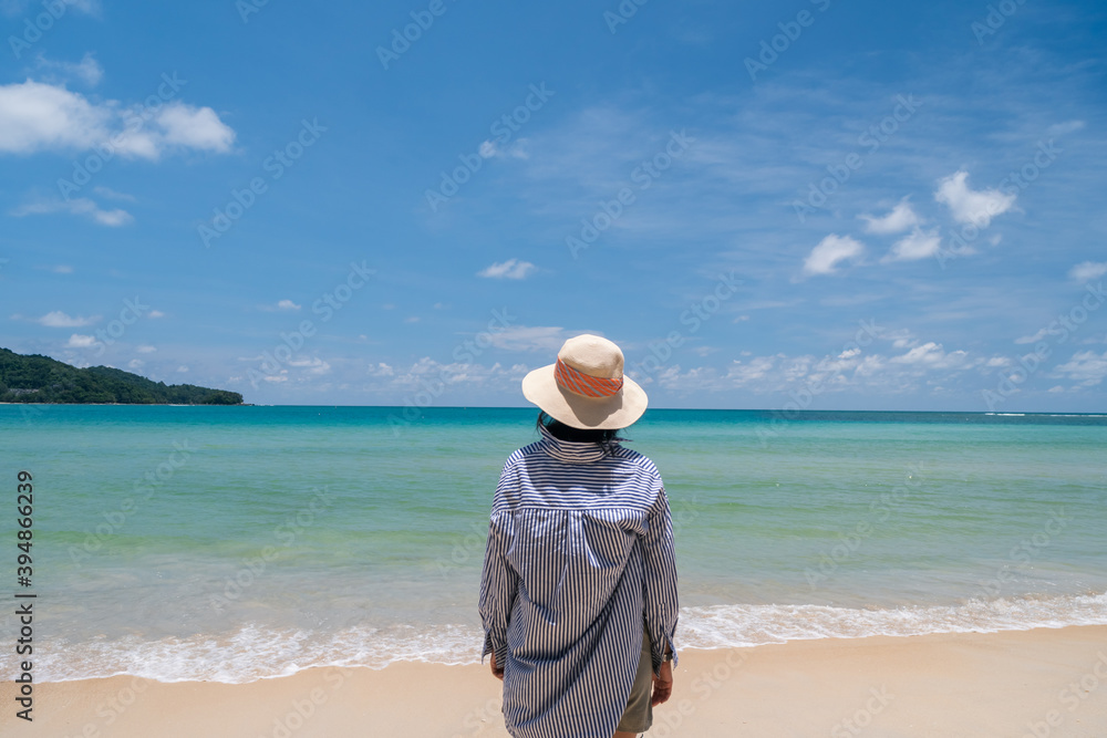 Woman travel around the world with summer beach freedom and relax life. Woman travel around the world with summer beach freedom and relax life.