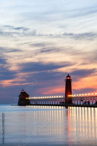 Grand Haven Lighthouse, on Lake Michigan