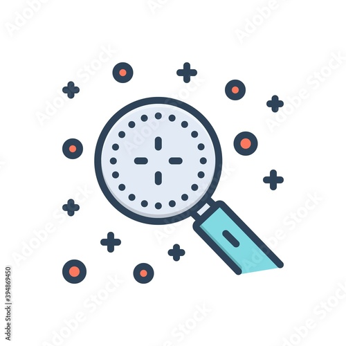 Color illustration icon for discover