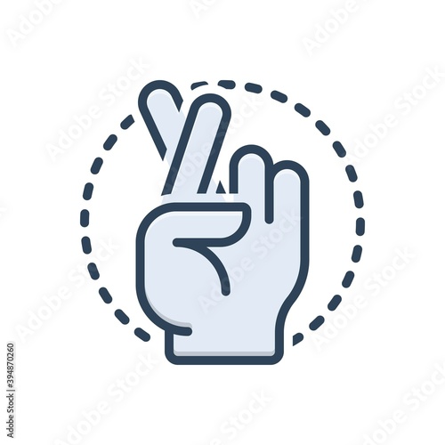 Color illustration icon for swear