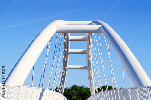 White bridge over the river