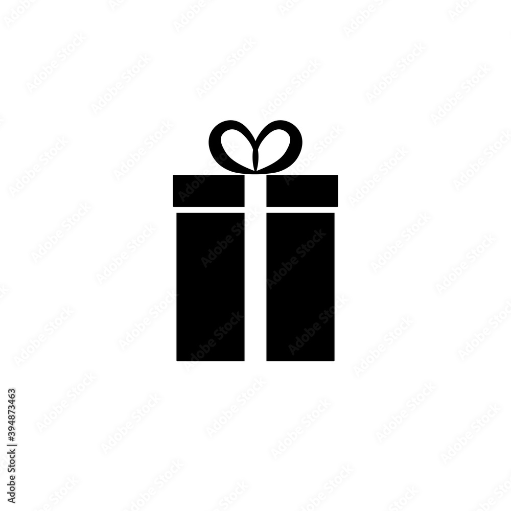 Gift box icon, graphic design template, Christmas present symbol, Xmas web sign, app button, vector illustration