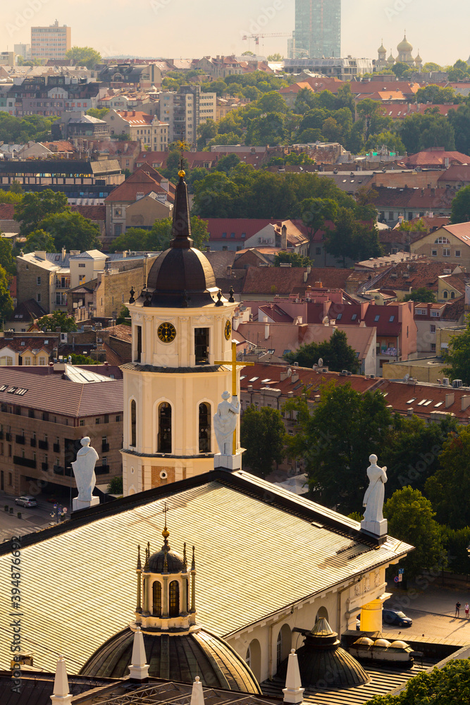 Aerial view of Vilnius, the capital of Lithuania.