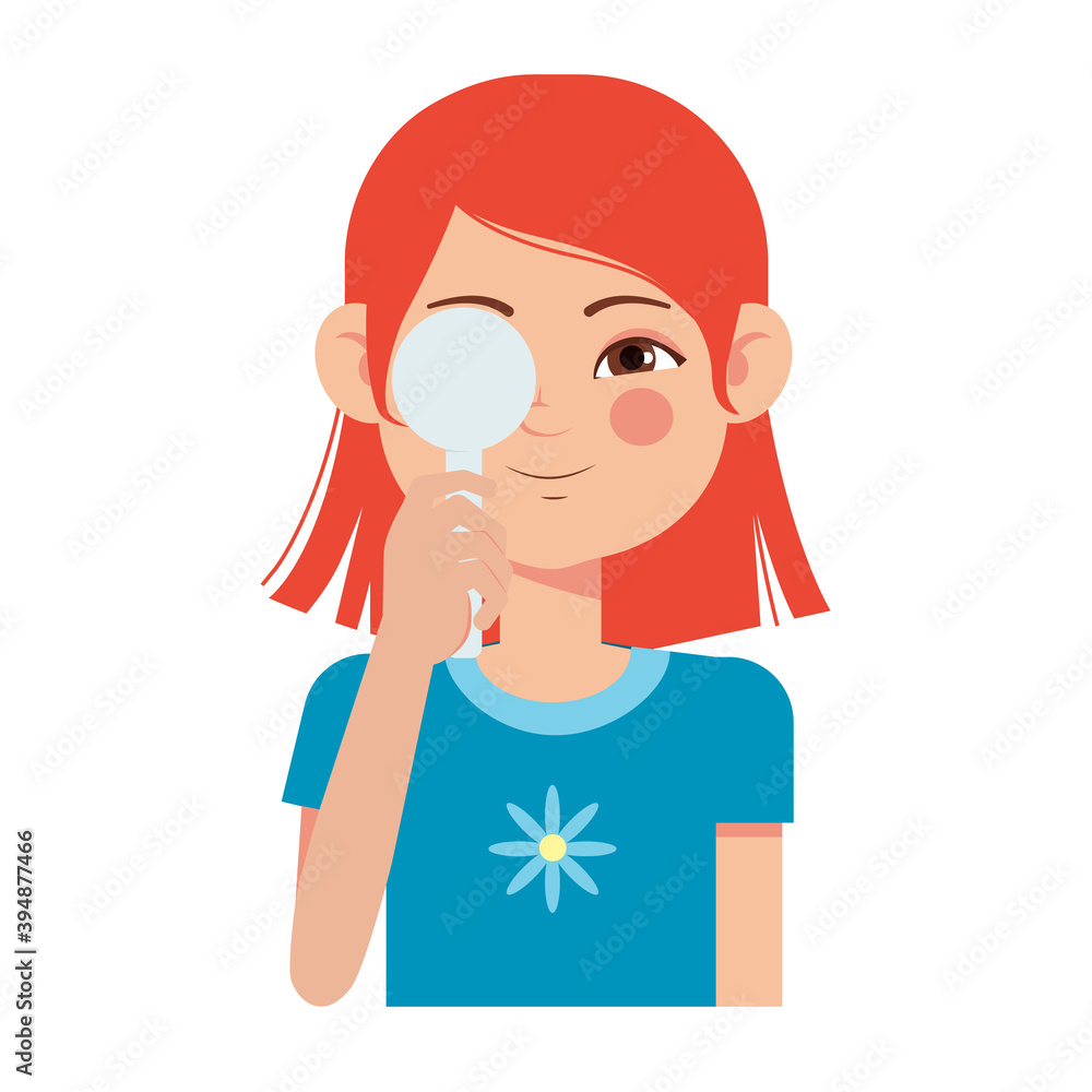 Children vision checkup in ophthalmological clinic. Optometrist checking kid eyesight with spectacles medical equipment. Glasses lens selection. Girl flat cartoon character illustration isolated on Children vision checkup in ophthalmological clinic. Optometrist checking kid eyesight with spectacles medical equipment. Glasses lens selection. Girl flat cartoon character illustration isolated on