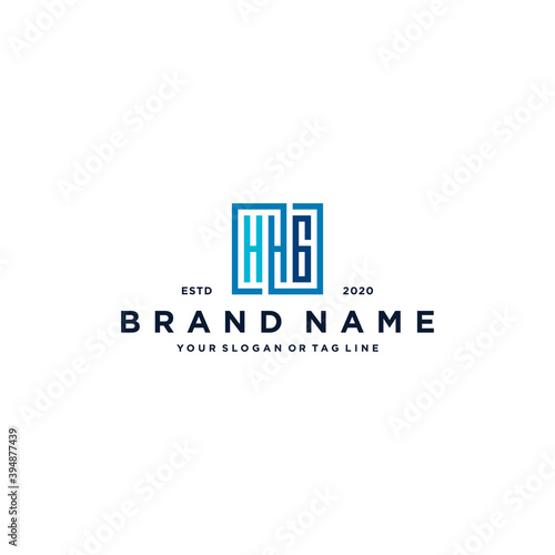 letter HHG square logo design vector photo