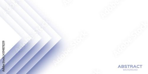 White banner templates with paper cut square shapes. Trendy modern abstract design.