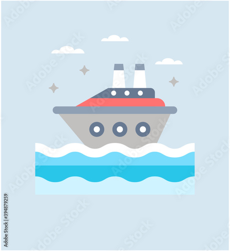 Cruise Liner Vector  photo