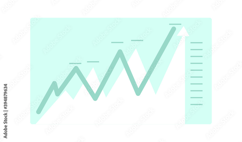 Abstract chart, financial graph, analytics element cartoon vector illustration Abstract chart, financial graph, analytics element cartoon vector illustration