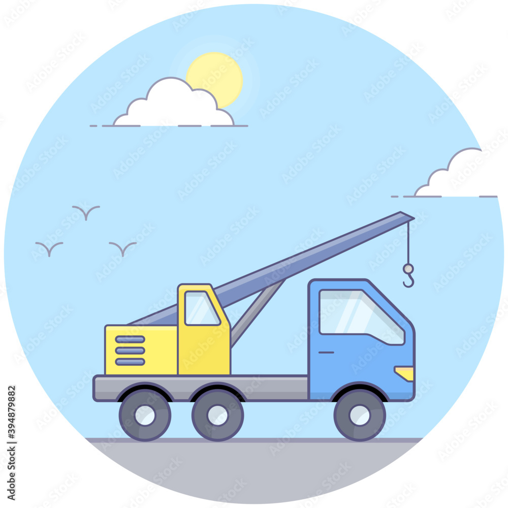 Obraz premium Industrial Crane Truck 