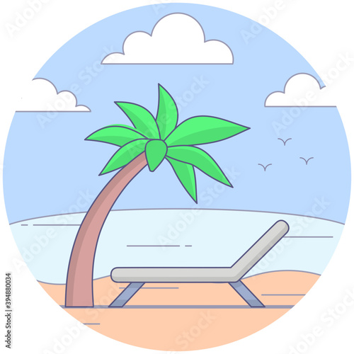 Beach Area Vector 