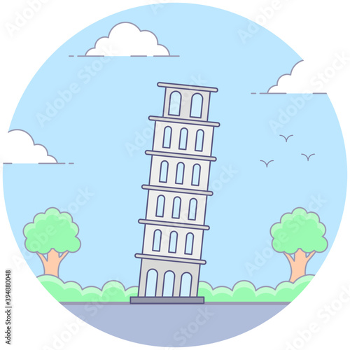 Pisa Tower Vector 
