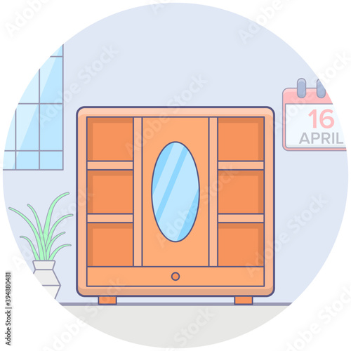 Dresser Furniture Vector