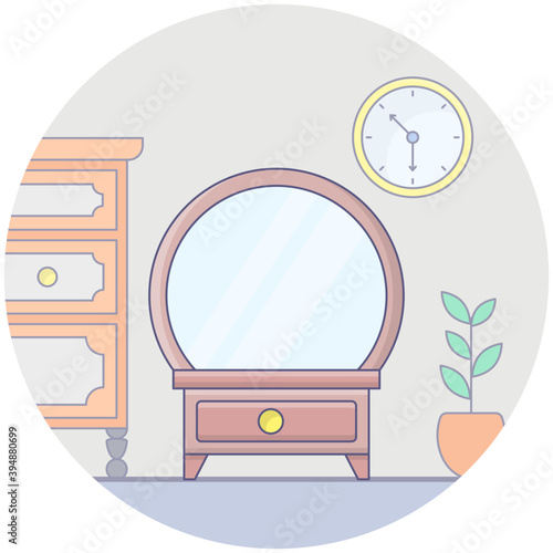 Dressing Table Vector 