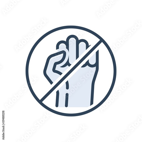 Color illustration icon for strike