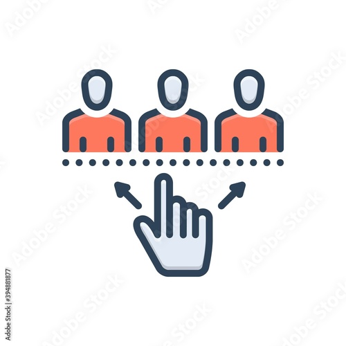 Color illustration icon for conclude