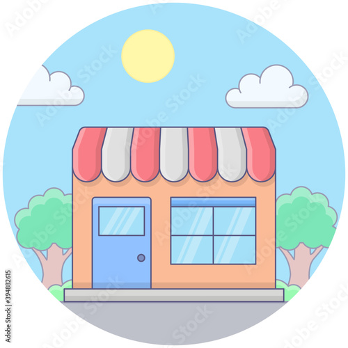 Shopping Store Building 