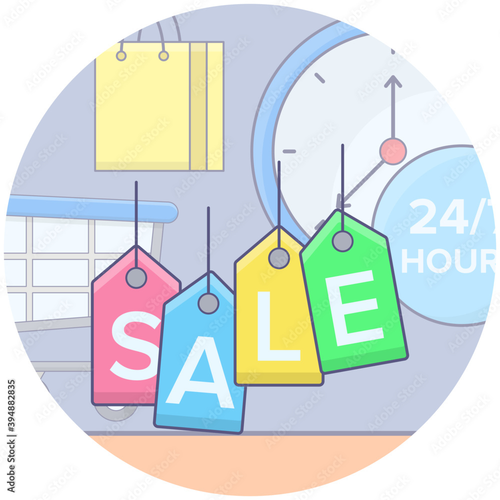 Sale Tags Vector 