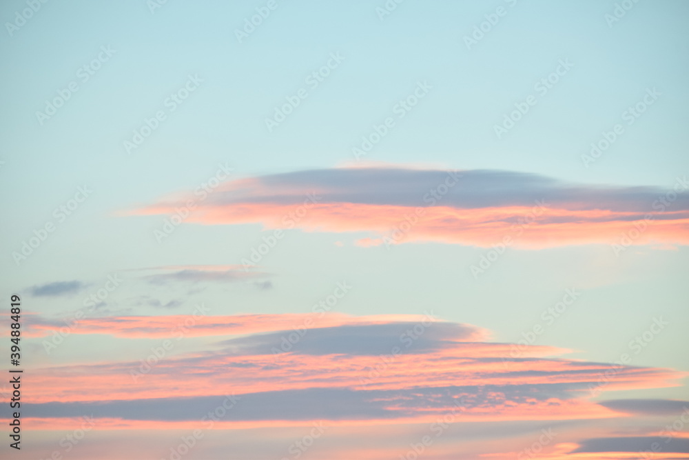 Fototapeta premium Pink clouds in the sky