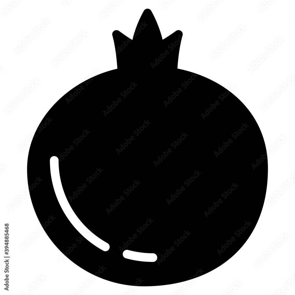 Pomegranate Glyph Vector 