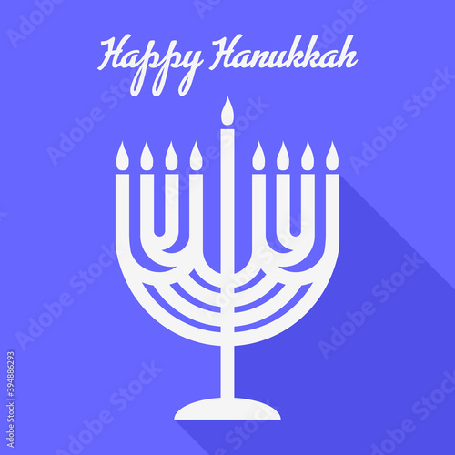 Happy Hanukkah greeting card. Vector illustration	