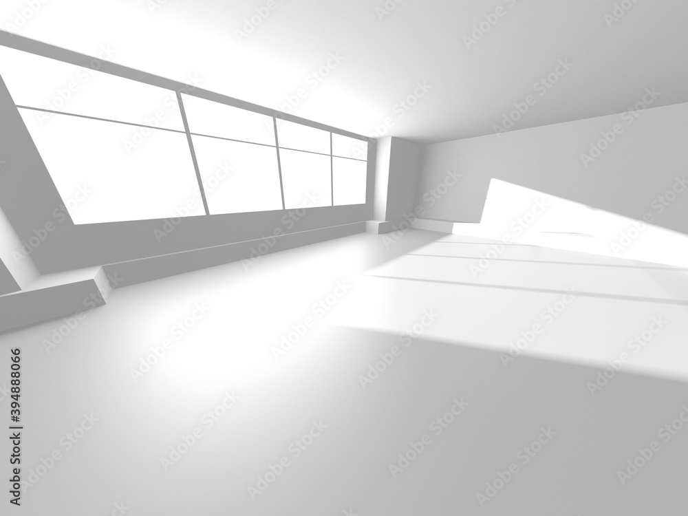 Obraz premium White Modern Background. Abstract Room Concept