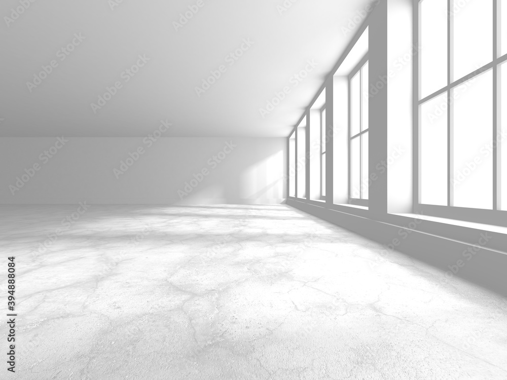 Obraz premium White Modern Background. Abstract Room Interior Concept