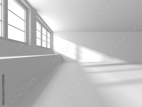 White Modern Background. Abstract Room Concept