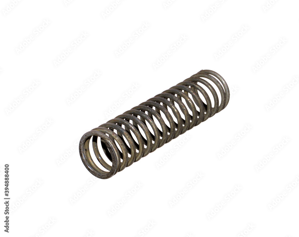 steel spring isolated on white background steel spring isolated on white background