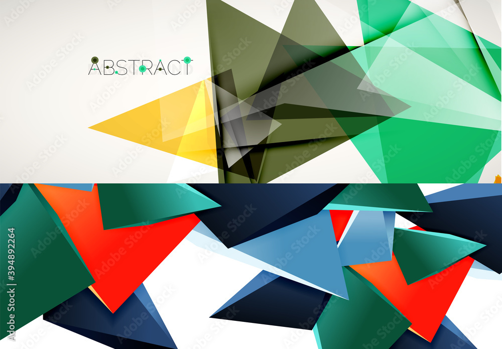 Set of vector geometric backgrounds. Vector illustration for covers, banners, flyers and posters and other designs Set of vector geometric backgrounds. Vector illustration for covers, banners, flyers and posters and other designs
