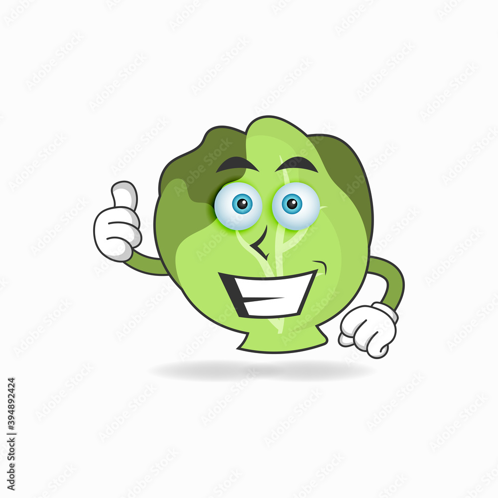 Cabbage mascot character with smile expression. vector illustration Cabbage mascot character with smile expression. vector illustration