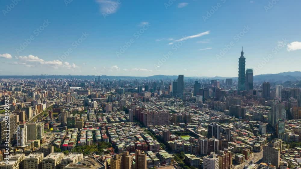 sunny day taipei cityscape aerial panorama 4k timelapse taiwan sunny day taipei cityscape aerial panorama 4k timelapse taiwan