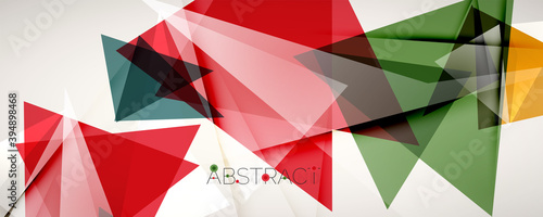 Geometric abstract background. Color triangle shapes. Vector illustration for covers  banners  flyers and posters and other designs