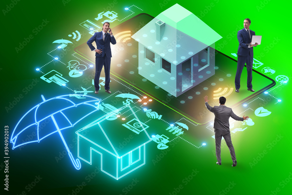 Concept of buying insurance online over internet Concept of buying insurance online over internet