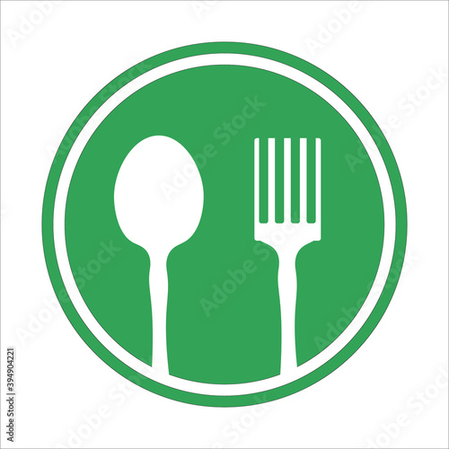 EATING ICON, SPOON FORK HOUSE APPLIANCES ICON LOGO DESIGN photo