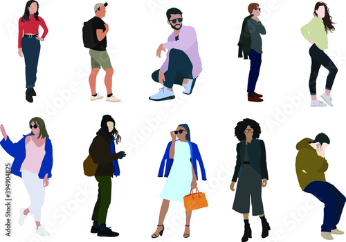 10 People vector- Group of People