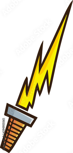 Funny and cool yellow thunder sword ready to used