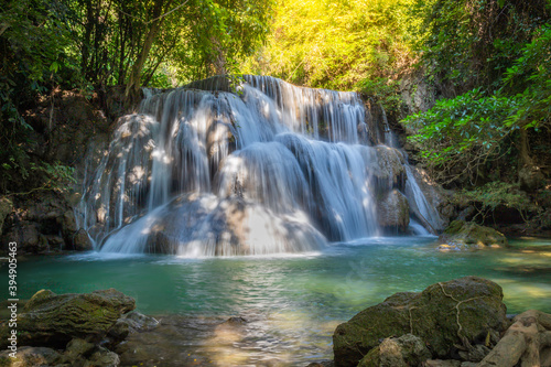 Huay Mae Khamin Waterfall consists of 7 levels. It is a beautiful waterfall in deep forest. It is an important and popular tourist destination in Kanchanaburi  Thailand.