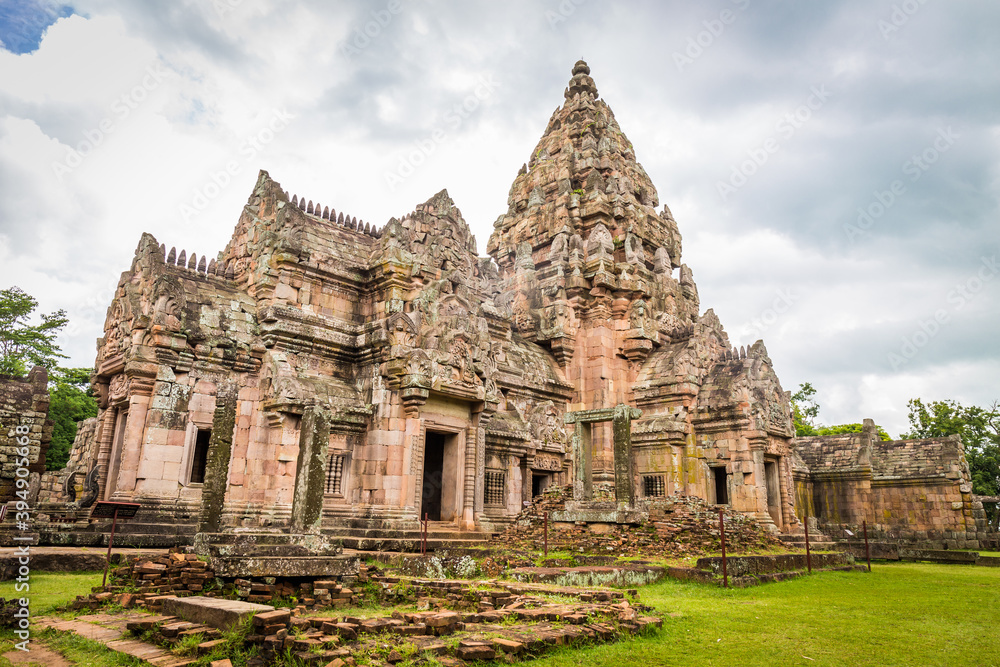 Prasat Hin Phanom Rung, large, located on a high mountain in the middle of a deep forest built in the ancient Khmer period in Buriram, Thailand.