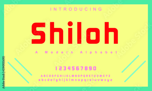 Shiloh font. Elegant alphabet letters font and number. Lettering Minimal Fashion Designs. Typography fonts regular uppercase and lowercase. vector illustration
