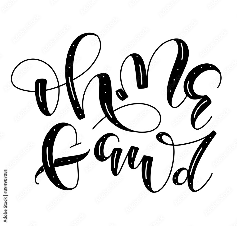 Obraz premium Oh ma gawd, comic phrase in lettering stile - Vector illustration with black text isolated on white background.