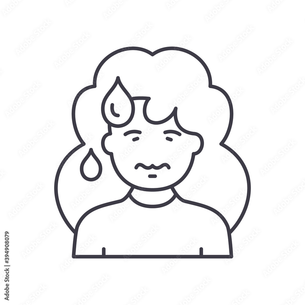 Pain icon, linear isolated illustration, thin line vector, web design sign, outline concept symbol with editable stroke on white background. Pain icon, linear isolated illustration, thin line vector, web design sign, outline concept symbol with editable stroke on white background.