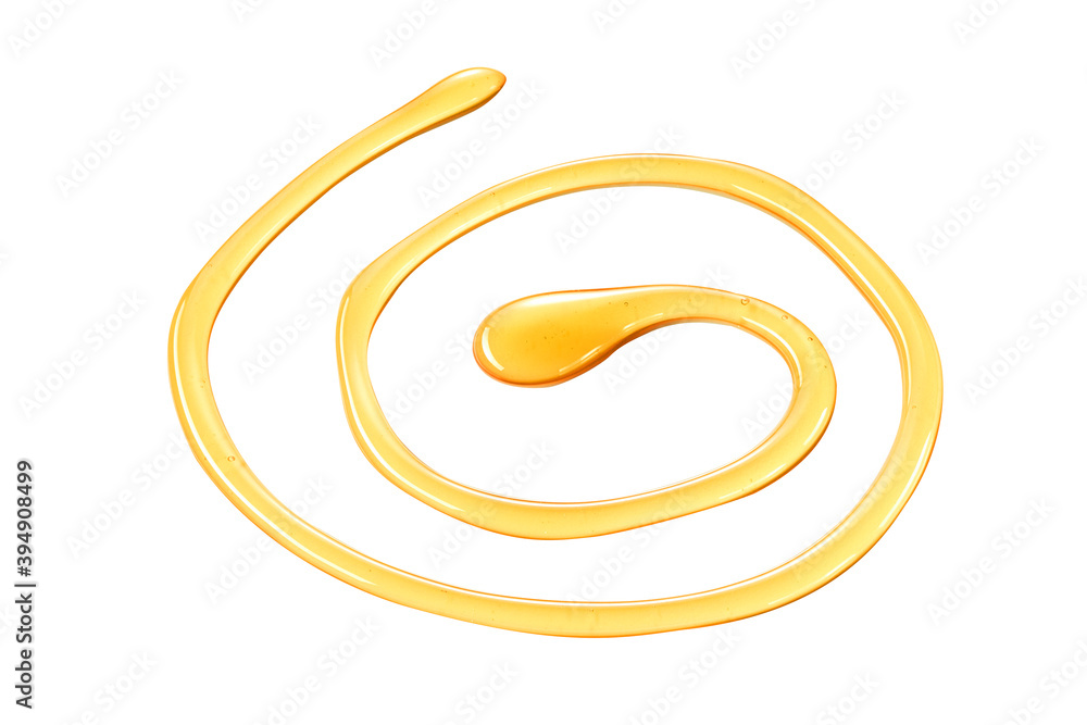 Spiral drizzle of honey isolated on white Spiral drizzle of honey isolated on white