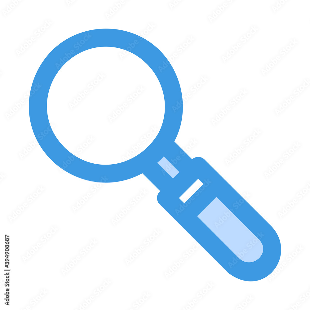 Search icon icon vector illustration in blue style for any projects Search icon icon vector illustration in blue style for any projects