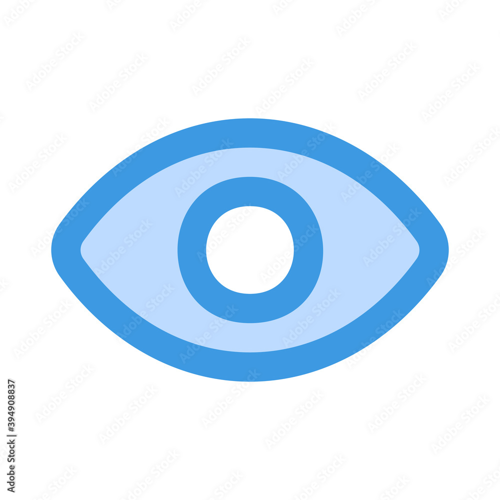 Visibility icon icon vector illustration in blue style for any projects Visibility icon icon vector illustration in blue style for any projects