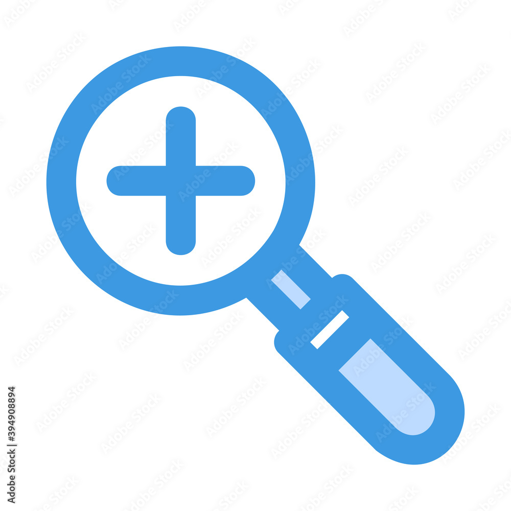 Fototapeta premium Zoom In icon vector illustration in blue style for any projects
