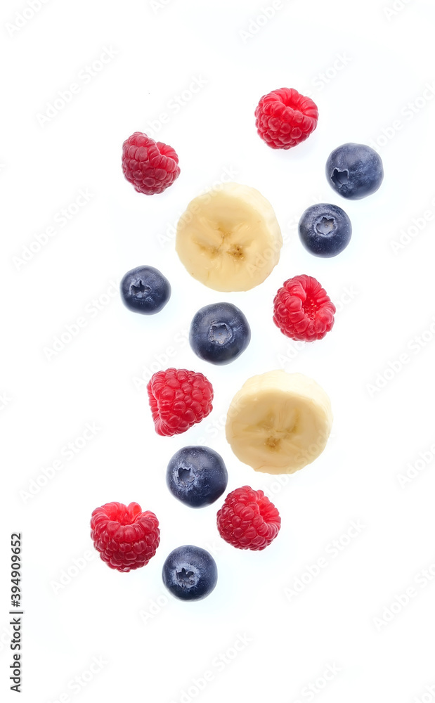 Set of falling berries Set of falling berries